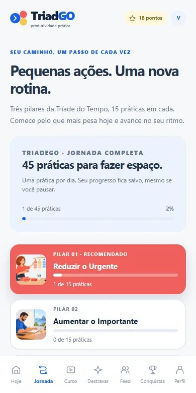 Tela do app: Seu progresso fica salvo